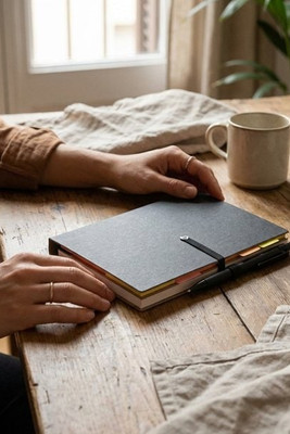 RECONOTE Eco-Friendly Notebook Set with Pen and Sticky Notes - GiftRetail MO9213