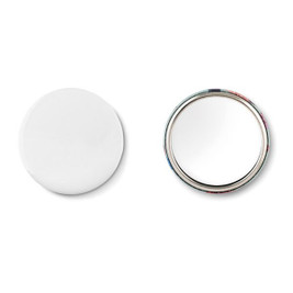 GiftRetail MO9335 - MIRROR Compact Metal Mirror with Customizable Paper Inlay