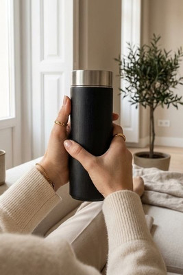 BATUMI Double wall bamboo flask 400ml - GiftRetail MO9421