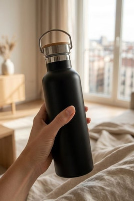 HELSINKI 500ml Bamboo Lid Insulated Flask - GiftRetail MO9431