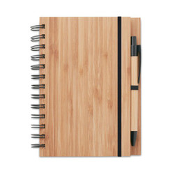 GiftRetail MO9435 - BAMBLOC Bamboo notebook with pen lined