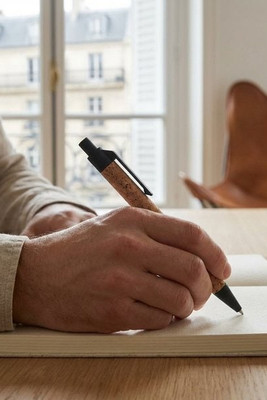 MONTADO Eco-Friendly Cork and Wheat Straw Ballpoint Pen - GiftRetail MO9480