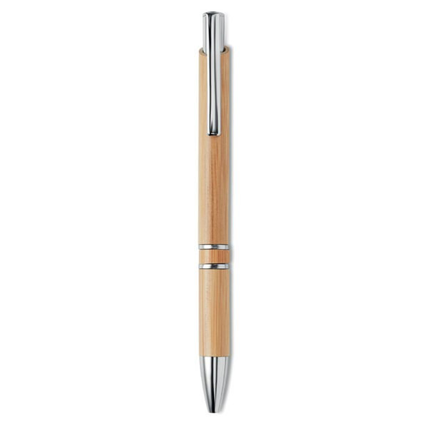 BERN BAMBOO Eco-Friendly Bamboo Ball Pen with Aluminium Accents - GiftRetail MO9482