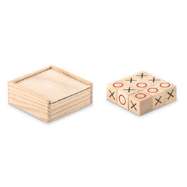 GiftRetail MO9493 - TIC TAC TOE Eco-Friendly Wooden Tic Tac Toe Game Set