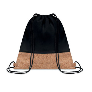ILLA Eco-Friendly Twill Cotton Cork Drawstring Bag - GiftRetail MO9515
