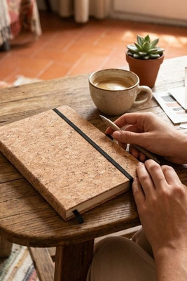 SUBER Eco-Friendly A5 Cork Notebook with Gift Box - GiftRetail MO9623