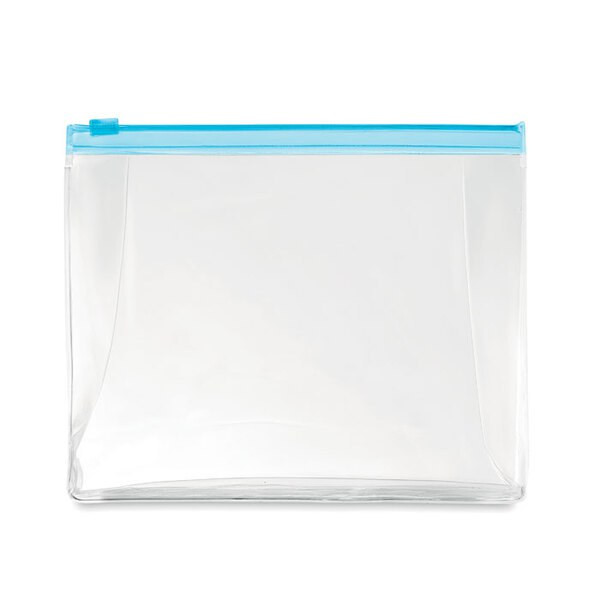 COSMOBAG Transparent PVC Zippered Cosmetic Travel Pouch - GiftRetail MO9627