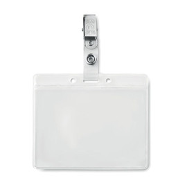 GiftRetail MO9642 - CLIPBADGE PVC Durable PVC Badge Holder with Metal Clip