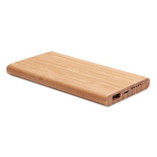 ARENA Eco-Friendly Bamboo Wireless Power Bank 6000mAh - GiftRetail MO9662