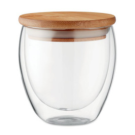 GiftRetail MO9719 - TIRANA SMALL Verre double paroi 250 ml