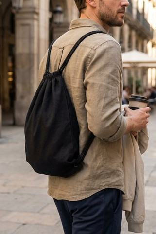 TASKE SMALL Eco-Friendly Organic Cotton Drawstring Bag - GiftRetail MO9729