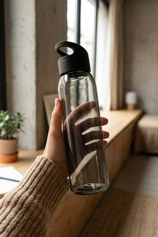 PRAGA Leak-Free 470ml Glass Bottle with Carry Loop - GiftRetail MO9746