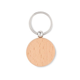 GiftRetail MO9773 - TOTY WOOD Porte-clés rond en bois