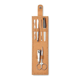 NAILKIT CORK Eco-Friendly 6 Piece Stainless Steel Manicure Set - GiftRetail MO9798