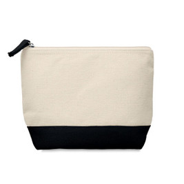 GiftRetail MO9815 - KLEUREN Stylish Two-Tone Cotton Cosmetic Bag with Zipper