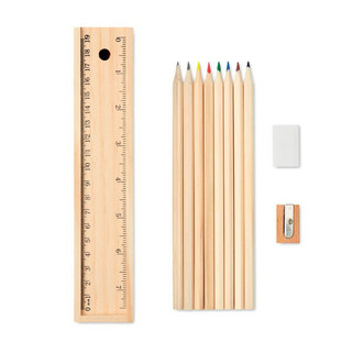TODO SET Stationery set in wooden box - GiftRetail MO9836