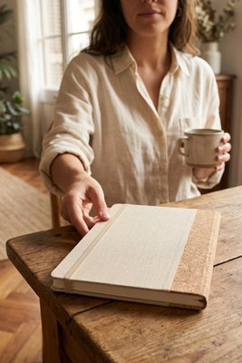 NOTECORK Eco-Friendly A5 Cork Notebook with Recycled Pages - GiftRetail MO9860