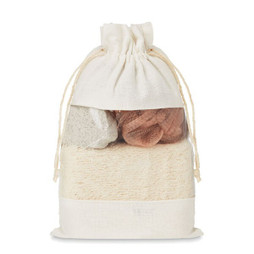 GiftRetail MO9872 - CUIDA SET Set bagno in pouch di cotone