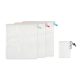 GiftRetail MO9898 - VEGGIE SET RPET conjunto de 3 sacos de fruta