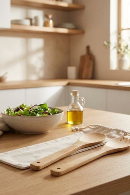 MAYEN SET Eco-Friendly Bamboo Salad Utensil Set - GiftRetail MO9903