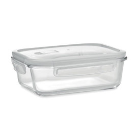 GiftRetail MO9923 - PRAGA LUNCHBOX Airtight 900ml Glass Lunch Box with Microwave-Safe Lid