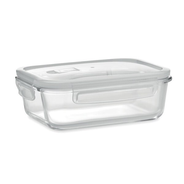 PRAGA LUNCHBOX Airtight 900ml Glass Lunch Box with Microwave-Safe Lid - GiftRetail MO9923