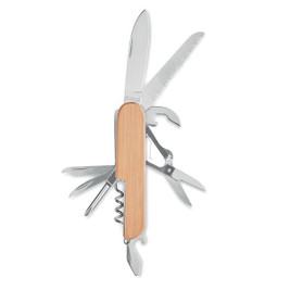 GiftRetail MO9934 - LUCY LUX Stainless Steel Bamboo Multi-Tool Knife