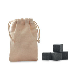 GiftRetail MO9943 - ROCKS Cube en pierre dans pochette
