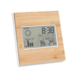 GiftRetail MO9959 - TURKU Wetterstation Bambus