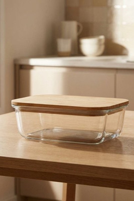 TUNDRA LUNCHBOX Eco-Friendly Glass Lunchbox with Bamboo Lid - GiftRetail MO9962