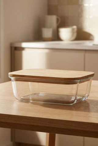 TUNDRA LUNCHBOX Eco-Friendly Glass Lunchbox with Bamboo Lid - GiftRetail MO9962