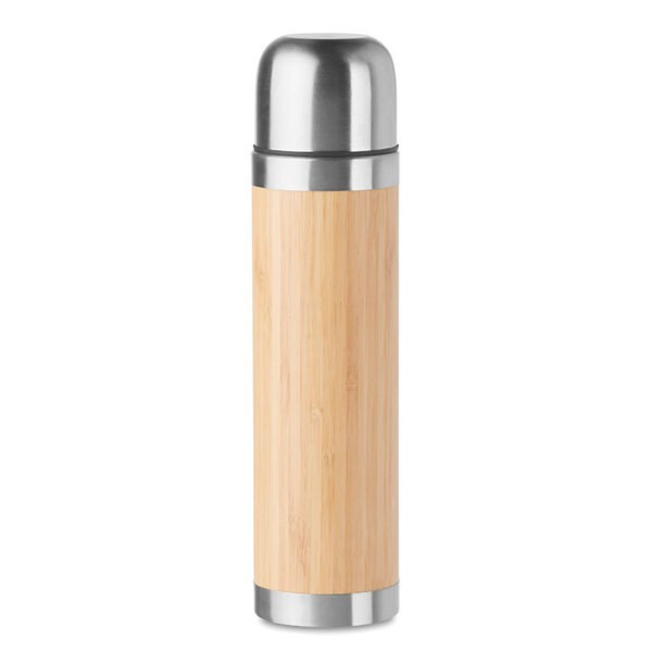 CHAN BAMBOO Eco-Friendly Bamboo Insulated Stainless Steel Flask - GiftRetail MO9991