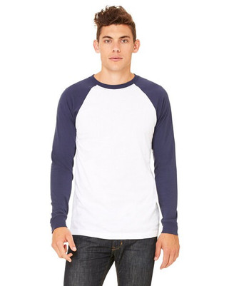 Bella+Canvas 3000C - Mens Jersey Long-Sleeve Baseball T-Shirt