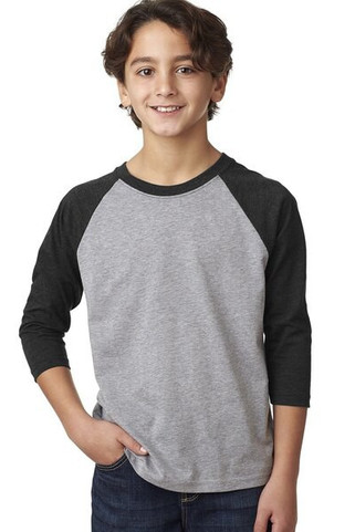 Next Level Apparel 3352 - Youth CVC 3/4-Sleeve Raglan