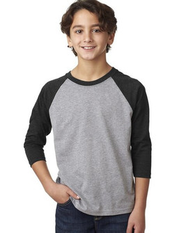 Next Level Apparel 3352 - Youth CVC 3/4-Sleeve Raglan