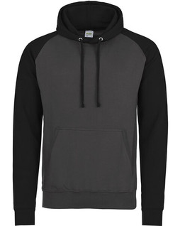 Just Hoods By AWDis JHA009 - Adult 80/20 Midweight Contrast Baseball Hooded Sweatshirt