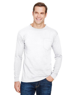 Bayside BA3055 - Unisex Union-Made Long-Sleeve Pocket Crew T-Shirt