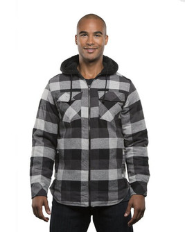 Burnside B8620 - Men's Hooded Flannel Jacket