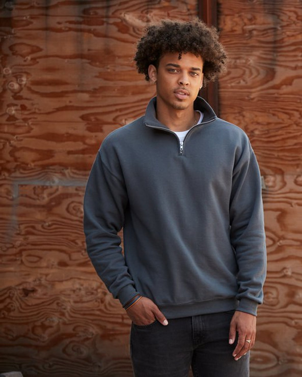 Jerzees 995M - Adult NuBlend® Quarter-Zip Cadet Collar Sweatshirt