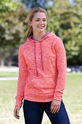 J. America JA8616 - Ladies Cosmic Contrast Fleece Hooded Sweatshirt