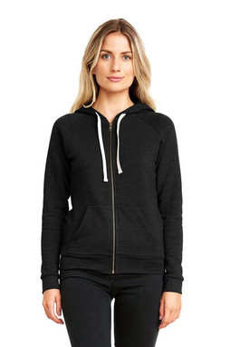 Next Level Apparel 9603 - Ladies Malibu Raglan Full-Zip Hooded Sweatshirt