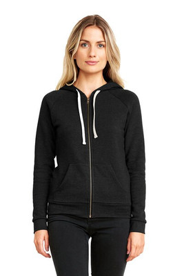 Next Level Apparel 9603 - Ladies Malibu Raglan Full-Zip Hooded Sweatshirt