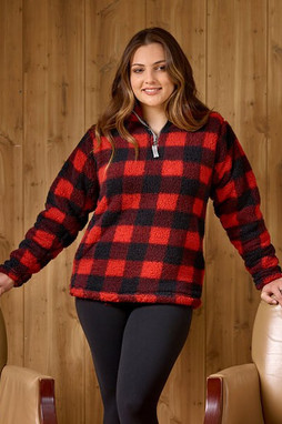 J. America JA8451 - Ladies Epic Sherpa 1/4 Zip