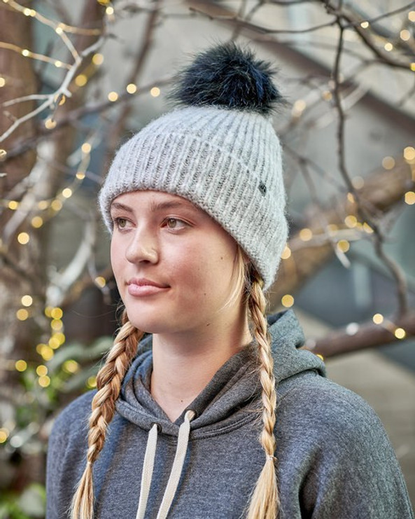 J. America 5009JA - Interchangeable Pom Knit Hat with Snap-On Feature