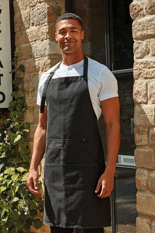 Artisan Collection by Reprime RP126 - Unisex Jeans Stitch Denim Bib Apron