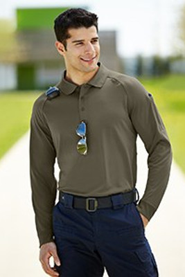 Harriton M211L - Men's Tactical Performance Long-Sleeve Polo Shirt