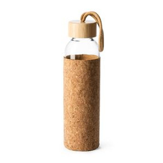 LAWAS Glass bottle with natural cork casing - EgotierPro BI4136