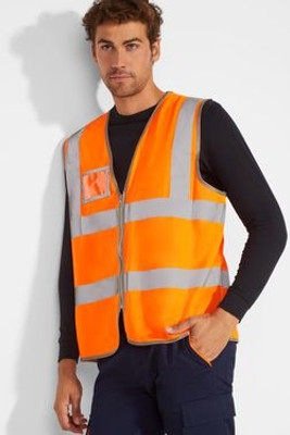 Roly CC9311 - POLUX High-visibility vest with zip