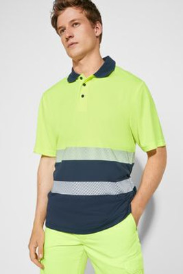 Roly HV9315 - VEGA High-visibility short-sleeve polo shirt in technical fabric