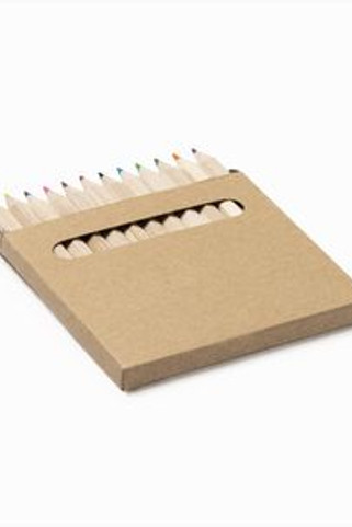 KOEL Boîte de 12 crayons en bois en carton recyclé - EgotierPro LA7996